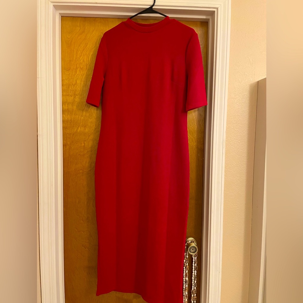 Sexy red pencil dress